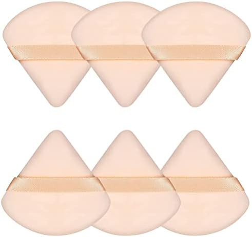 Pimoys 6 Pieces Powder Puff Face Triangle Makeup Puff Cosmetic Foundation Sponge Soft Velour Puff... | Amazon (US)