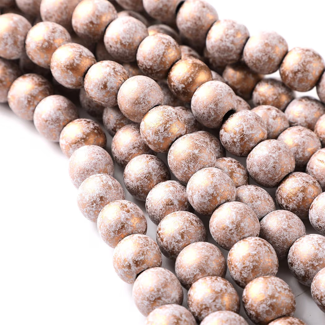 4 Pcs 36 ft Boho Christmas Wood Bead Garland Natural Vintage Wooden Beads Rustic Decorative Holid... | Amazon (US)