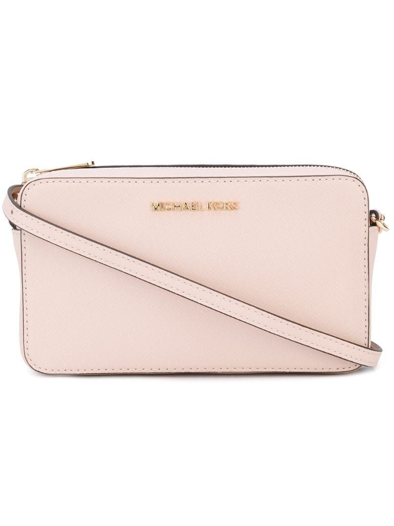 Michael Michael Kors - Jet Set crossbody bag - women - Leather - One Size, Pink/Purple, Leather | FarFetch US