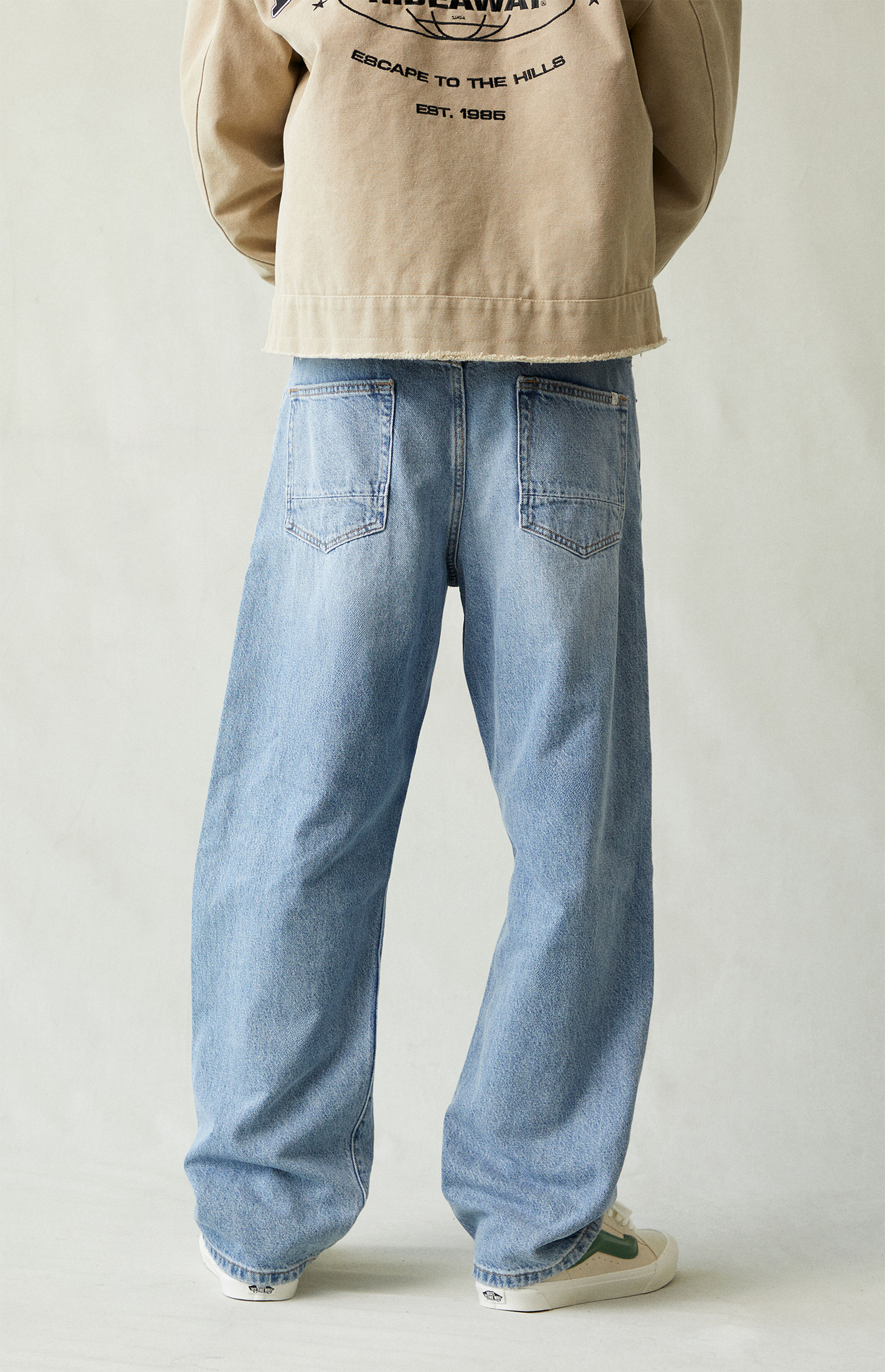 PacSun Medium Indigo Baggy Jeans | PacSun