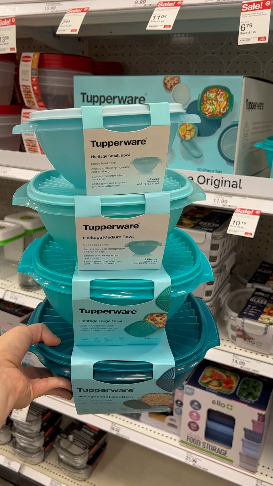Tupperware Store Serve & Go - 5.75C Round Divided Food Container