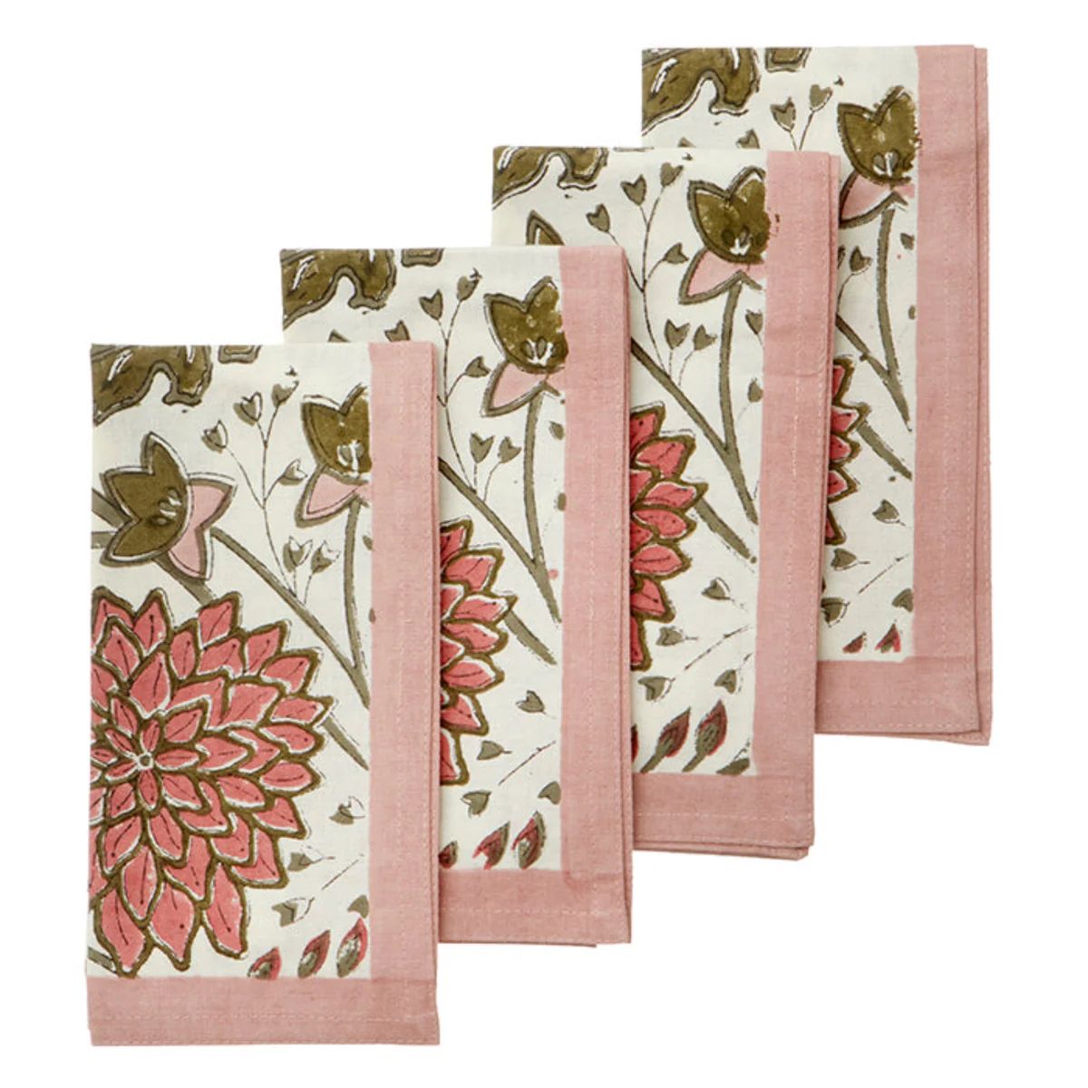 Sitapur Napkin Set, Coral | Hammett