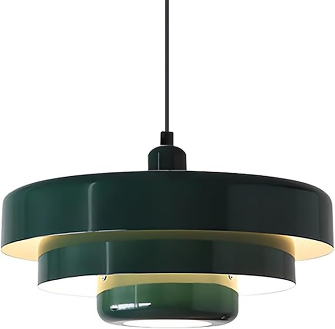 Nordic Pendant Light, Mid Century Modern Pendant Light Fixtures, 3-Layer Design, 13.8 inch Green ... | Amazon (US)