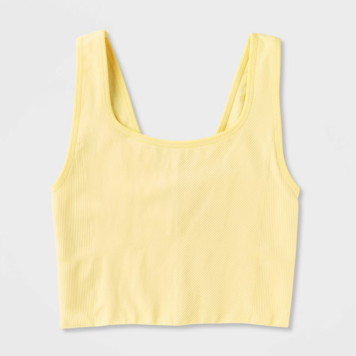 Women's Seamless Cropped Tank Top - All In Motion™ Yellow XS | Target