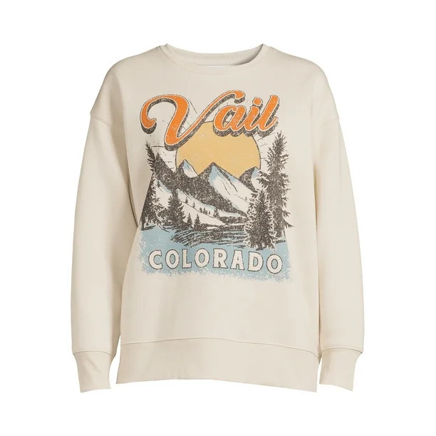Time and Tru Women’s Scenic Graphic Sweatshirt | Walmart (US)
