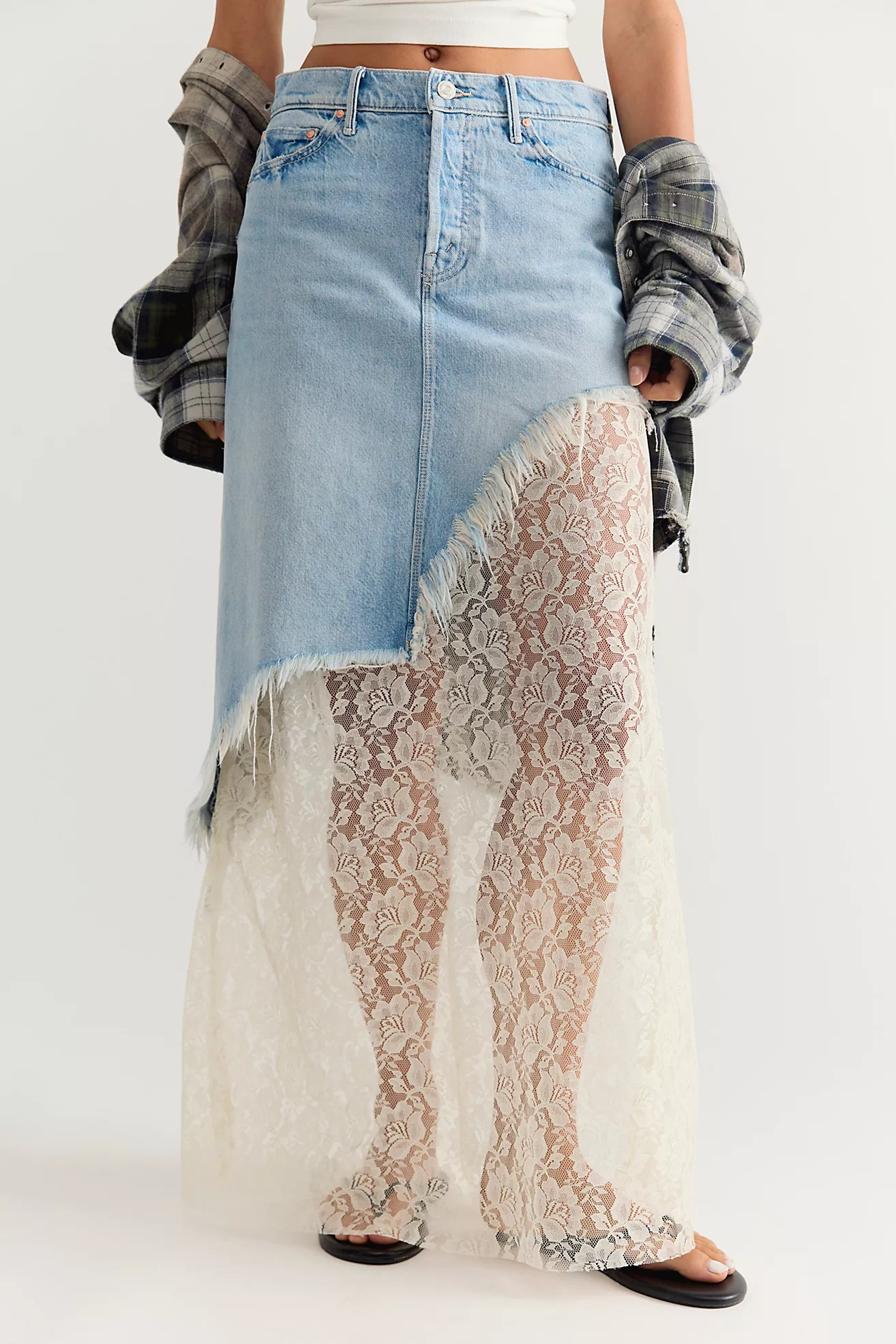 MOTHER The Peek-A-Boo Maxi Skirt | Free People (Global - UK&FR Excluded)