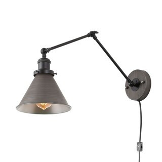 Carbon Loft Dallin Adjustable Wall Sconces Plug-in Sconces Black Swing Arm Wall Lamp for Bedroom (St | Bed Bath & Beyond