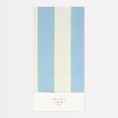 Meri Meri Pale Blue Striped Tablecloth (Pack of 1) | Target