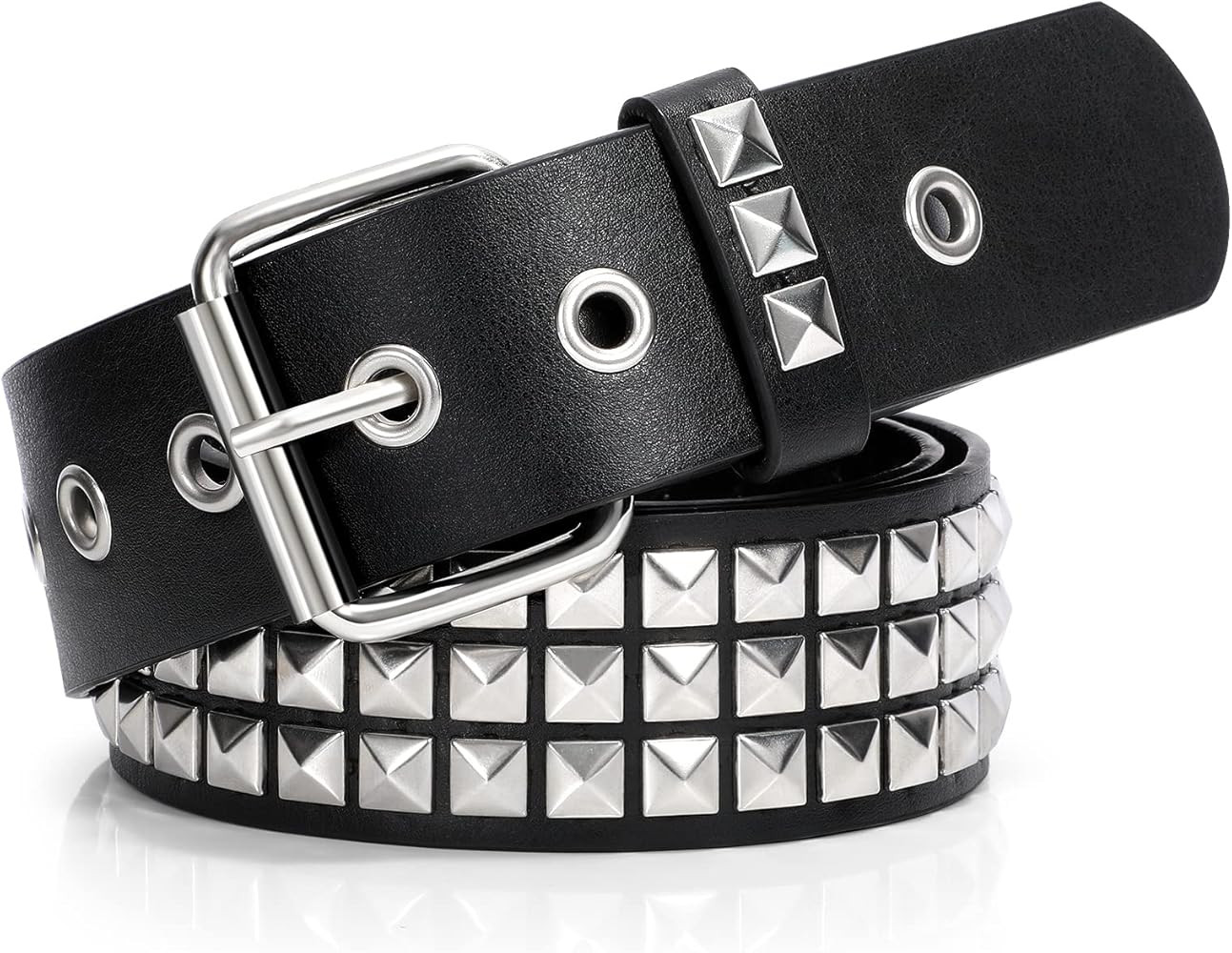 XZQTIVE Studded Belt Metal Punk Rock Rivet Belts for Women/Men Punk Leather Belt Gothic Belt Acce... | Amazon (US)