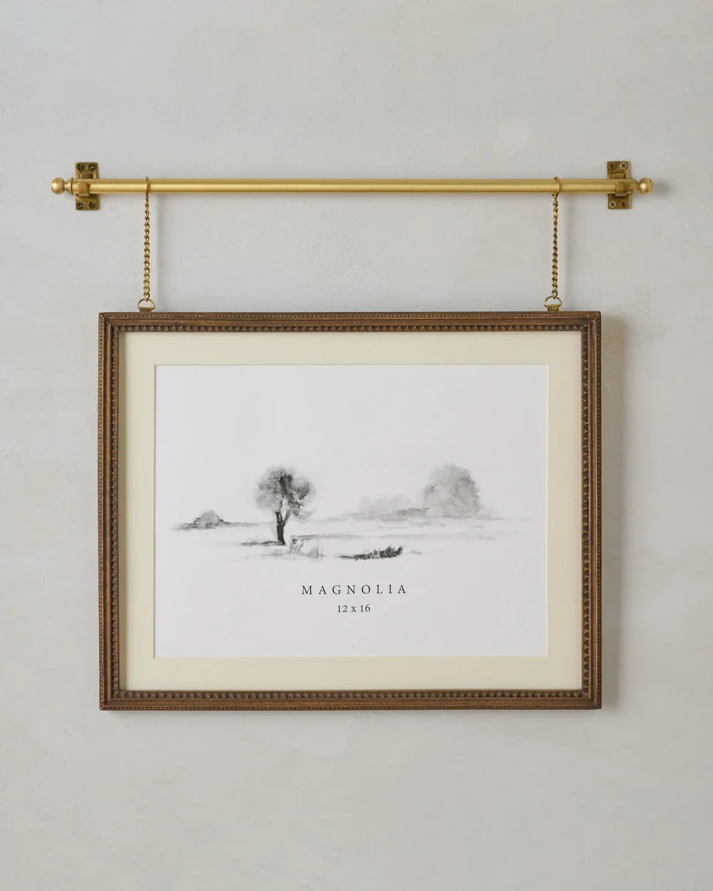 Colleen Wood and Brass Rail Picture Frame | Magnolia