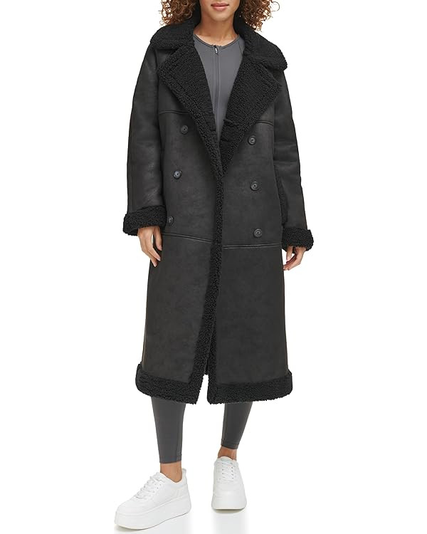 Levi's womens Faux Shearling Long Coat | Amazon (US)
