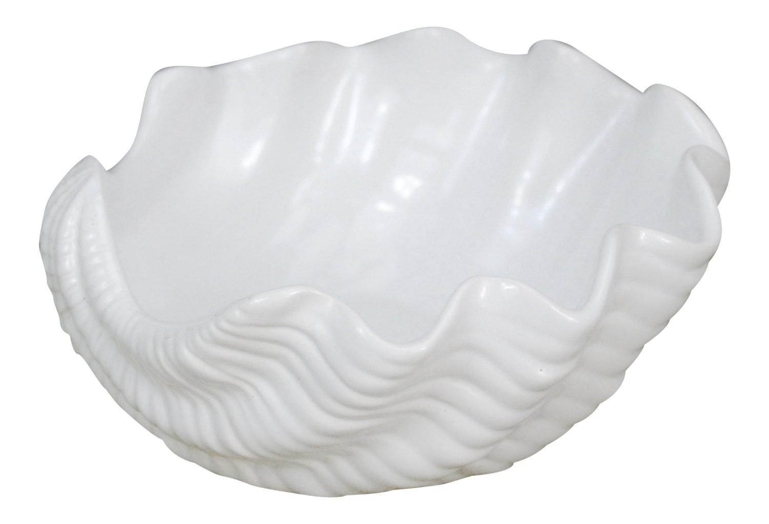 DDR Clam Shell Shaped White Serving Bowl 7 Inches Ceramic | Amazon (US)
