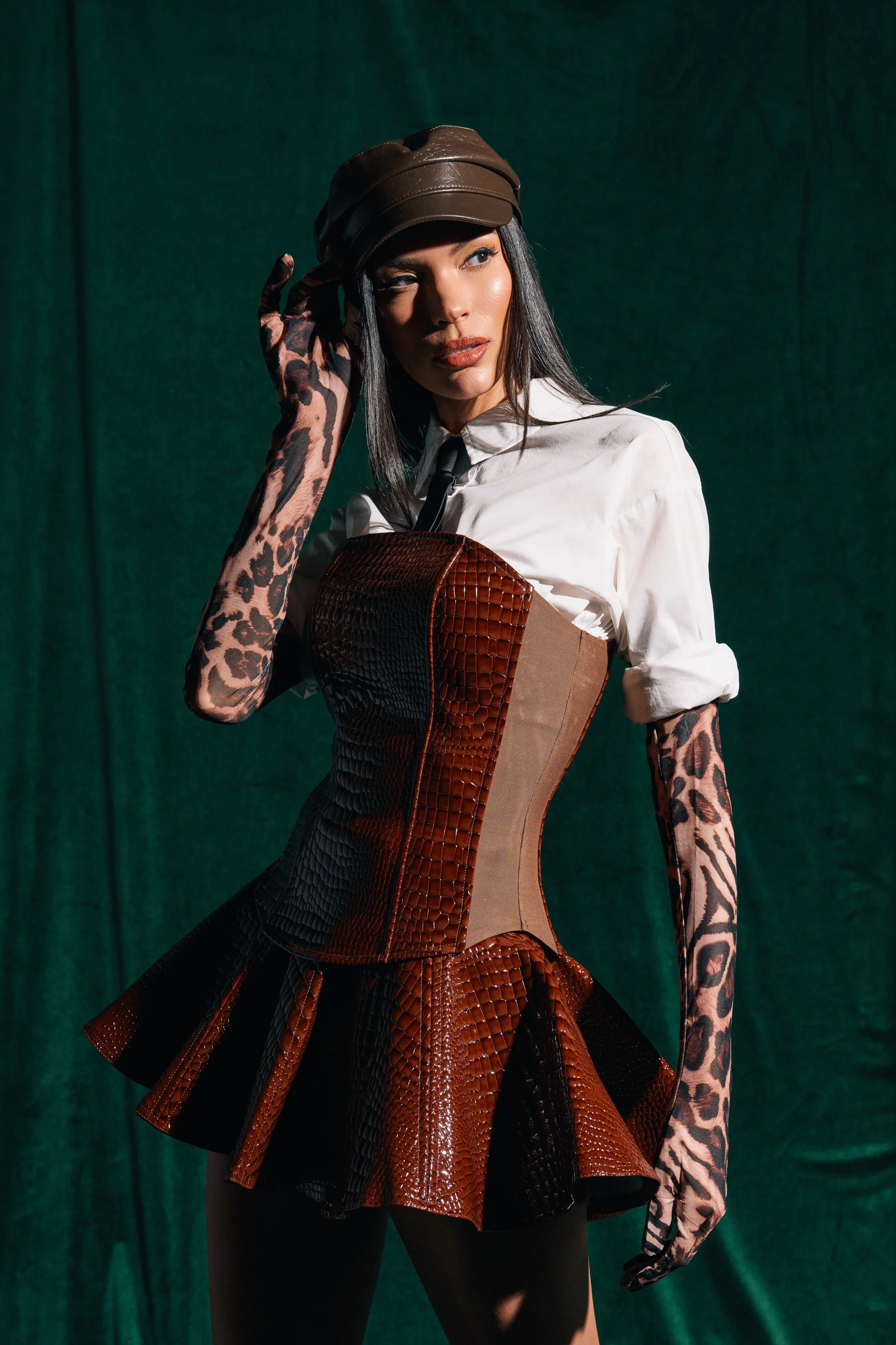 TOO GOOD FOR YOU CROCODILE CORSET | AKIRA