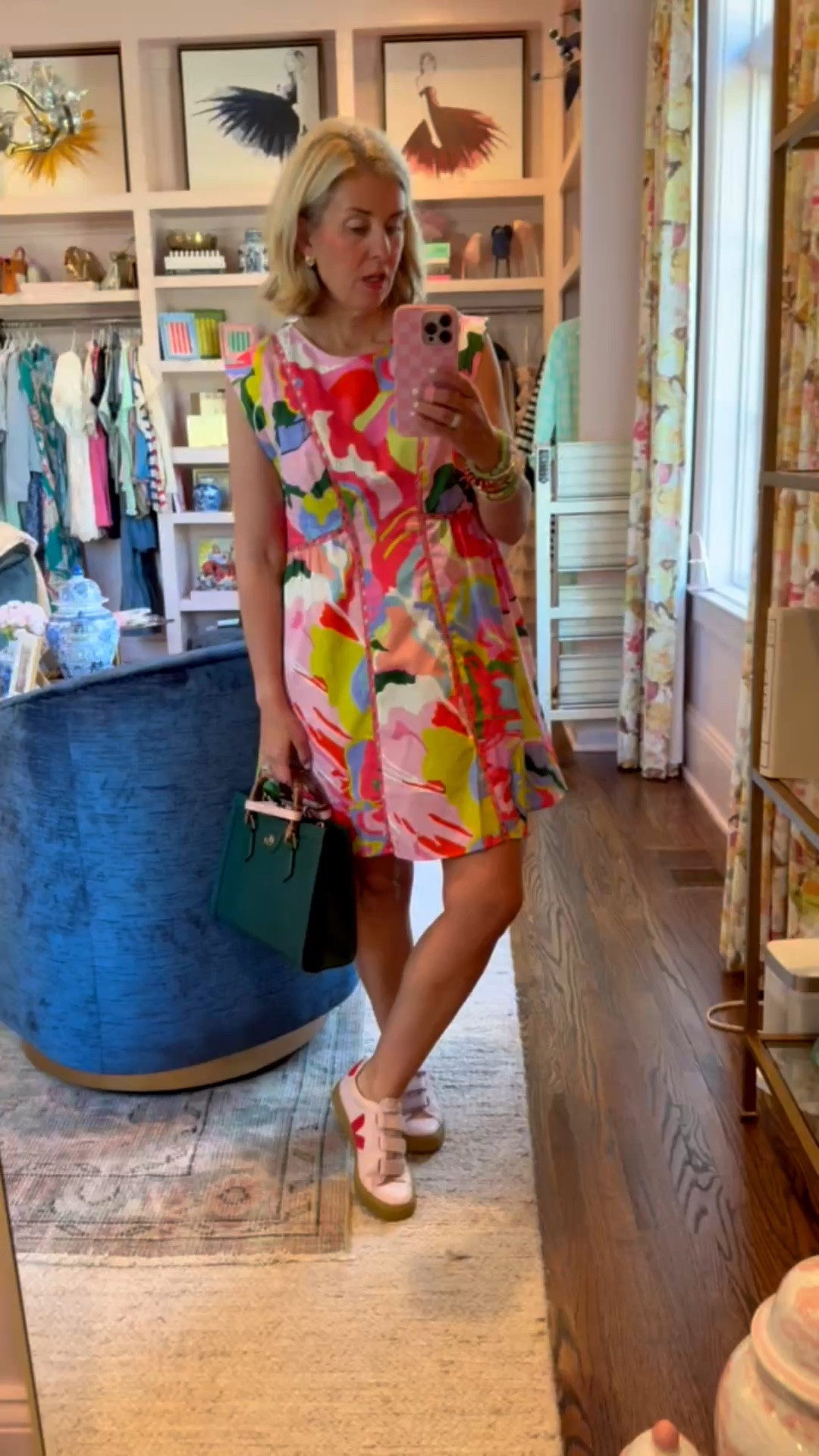 Dress on sale!! Crosby by Mollie Burch is incredible! The colors, the fabric and the designs are just over the top amazing. I’m in xs dress and 8 sneaker tts. 

* Use code Catherine20 for 20% off my bracelets
*Use mixandmatchmadness at Loopy

#LTKSeasonal #LTKdayinmylife #LTKmomlife