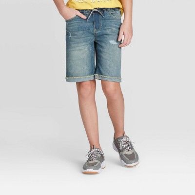 Boys' Destructed Jean Shorts - art class™ Medium Vintage Wash | Target