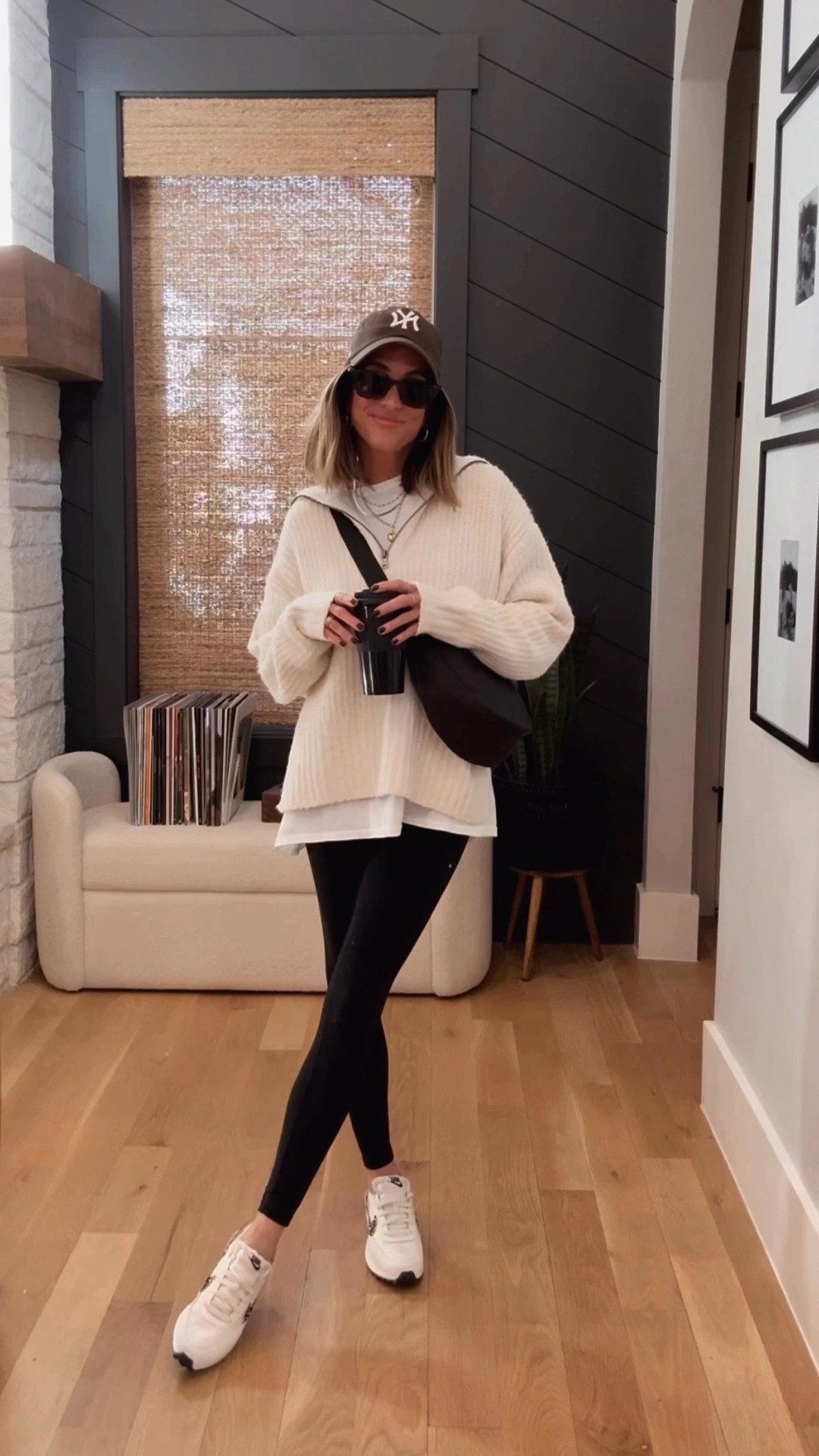 Simple, cute, casual outfit for the win! Wearing a medium in this cozy sweater, and a large in the tee. I get the 3 pack on Amazon for $8! 

#LTKFindsUnder50 #LTKStyleTip #LTKFindsUnder100