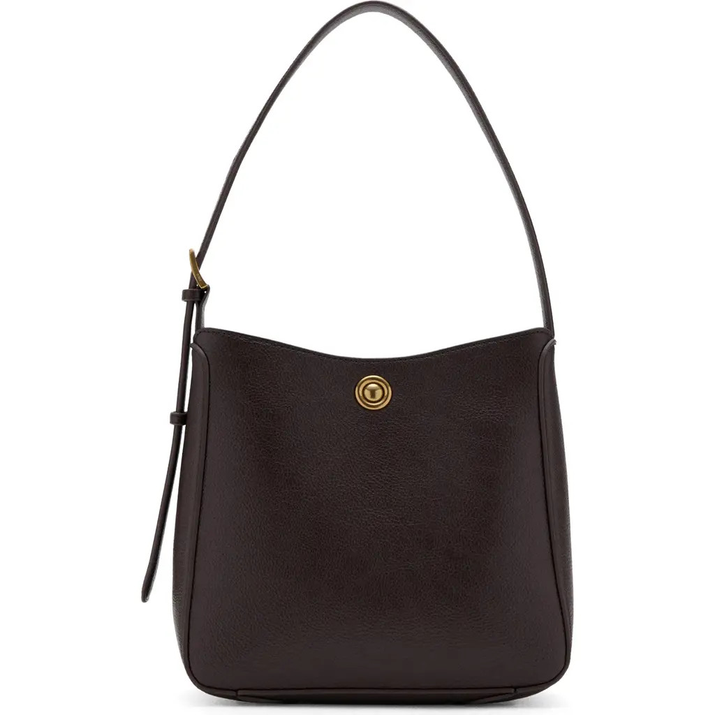 MANGO Medium Faux Leather Bucket Bag in Chocolate at Nordstrom | Nordstrom