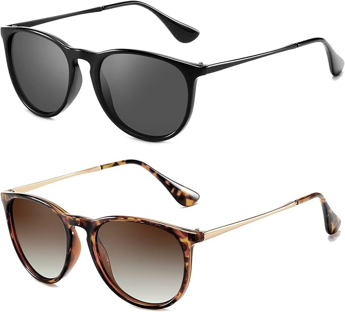 PROUDDEMON Women Men Polarized Sunglasses Retro Round Mirrored lens 100% UV Protection Sun Glasse... | Amazon (CA)