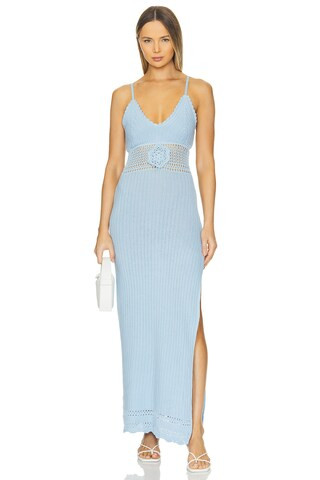 Line & Dot Aura Rosette Dress in Periwinkle from Revolve.com | Revolve Clothing (Global)