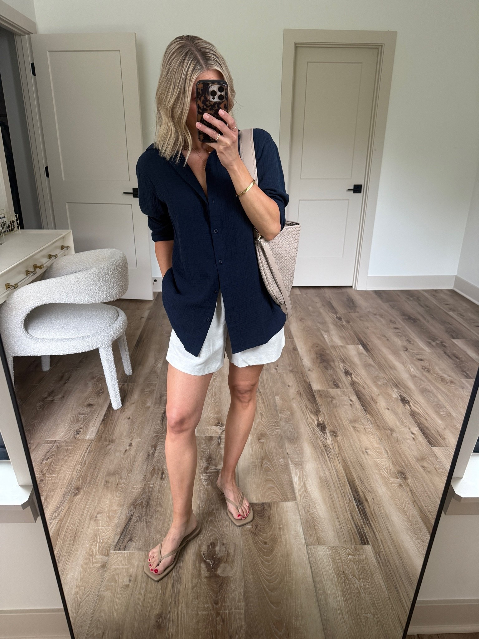 Wearing XS gauze shirt, small linen shorts

#LTKootd #LTKSeasonal #LTKOver40