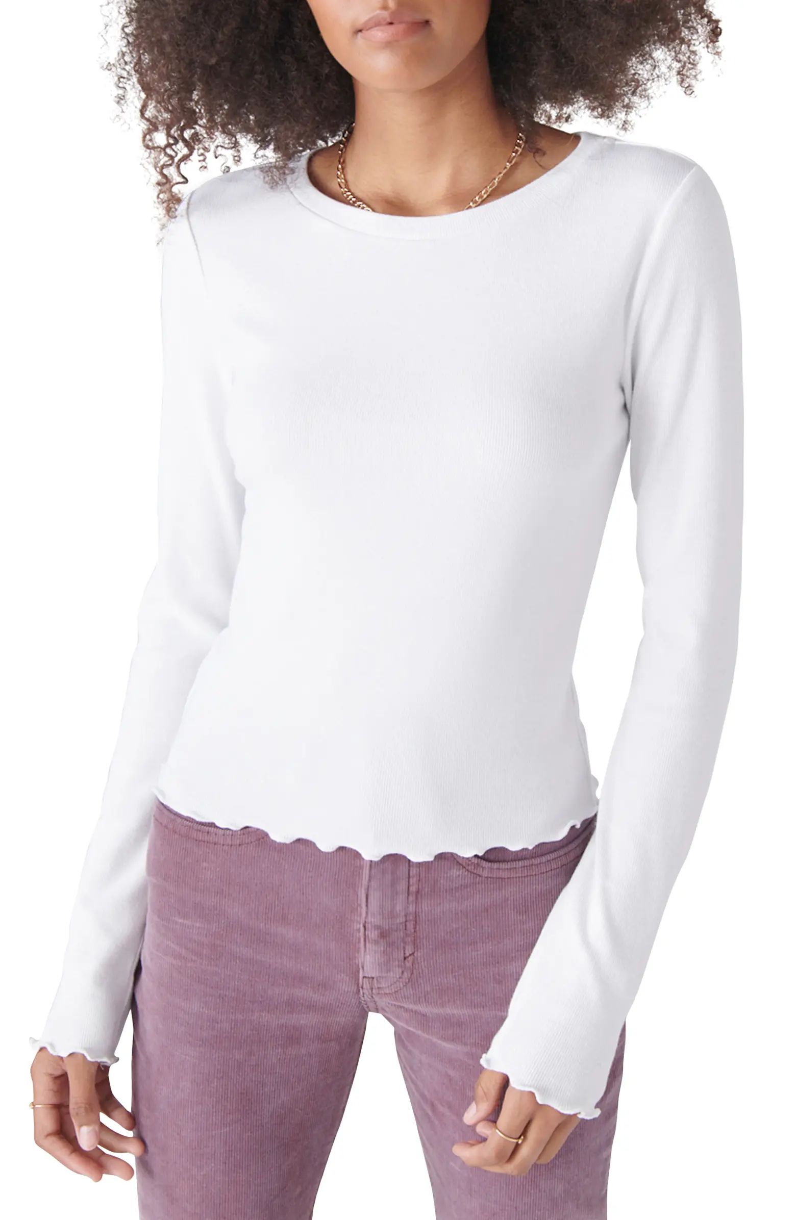 Cotton Blend Crewneck Top | Nordstrom