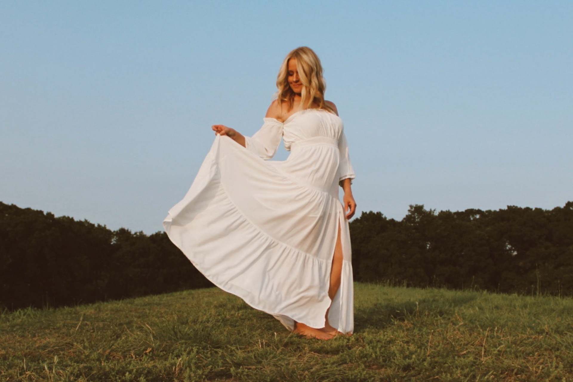 This Amazon dress was perfect for announcement photos. Flowy, lightweight, elegant and under $50. Multiple colors available  

#LTKFamily #LTKBaby #LTKSummerEdit