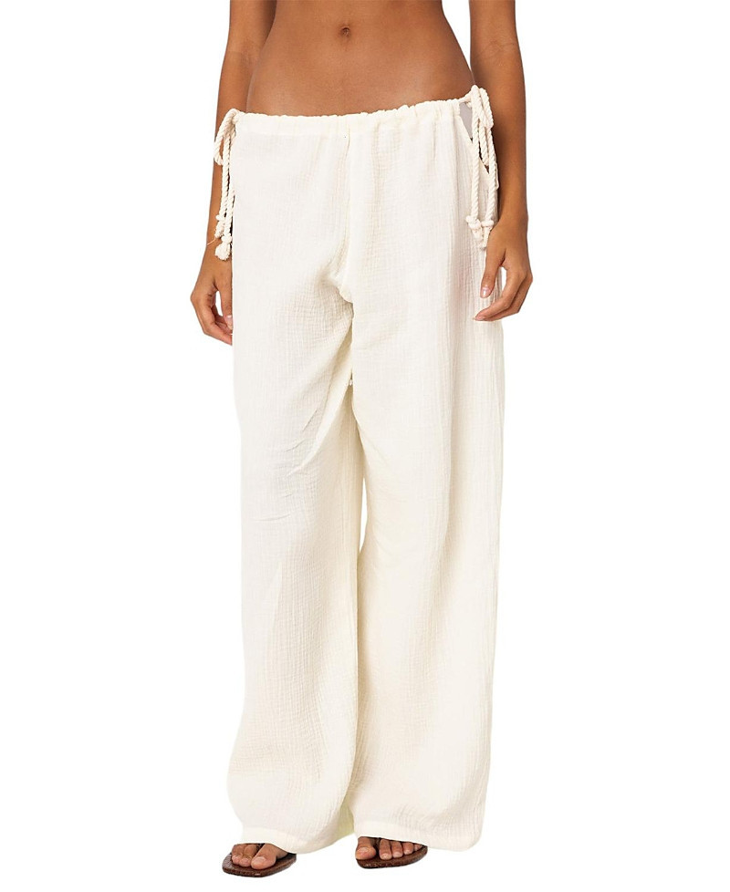 Edikted Leoni Side Tie Cotton Gauze Pants | Bloomingdale's (US)