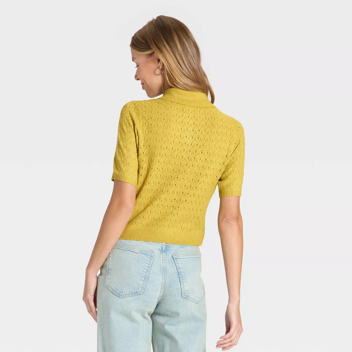 Women's Short Sleeve Collared Neck Pullover Sweater - Universal Thread™ | Target