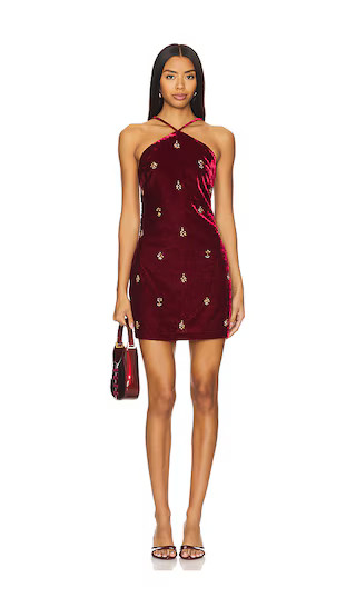 Camille Dress in Garnet Velvet | Revolve Clothing (Global)