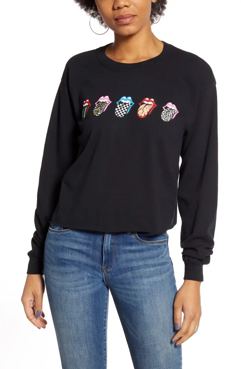 Rolling Stones Tongue Long Sleeve Graphic Tee | Nordstrom