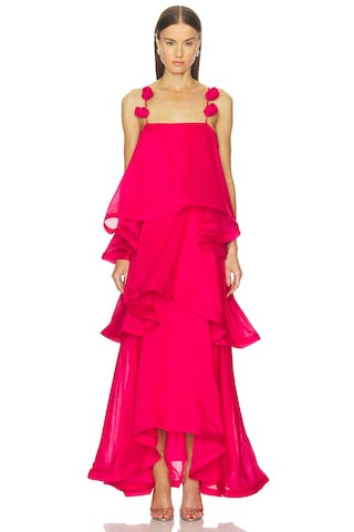 ELLIATT Thalia Gown in Cerise from Revolve.com | Revolve Clothing (Global)