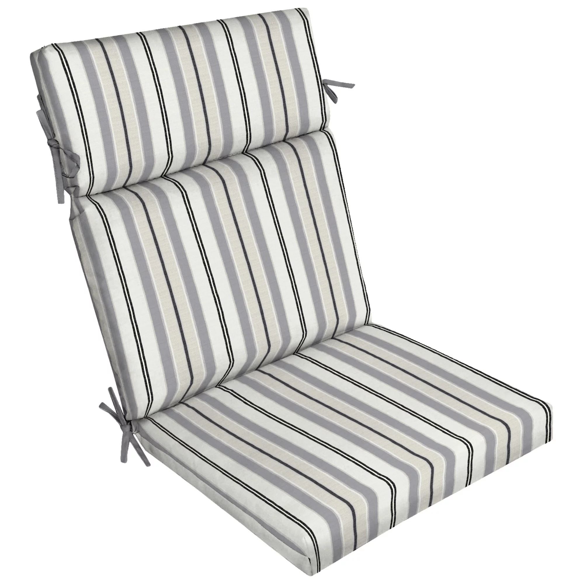 Better Homes & Gardens Grey Stripe 44 x 21 in. Outdoor Chair Cushion - Walmart.com | Walmart (US)