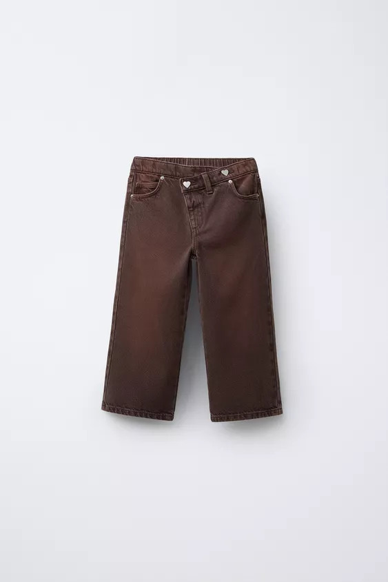 CROSSOVER WAIST WIDE LEG JEANS | Zara US