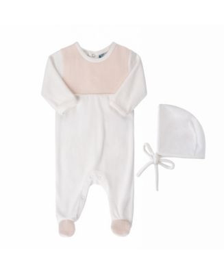 Unisex Chevron Velour Romper with Bonnet | Bloomingdale's (US)
