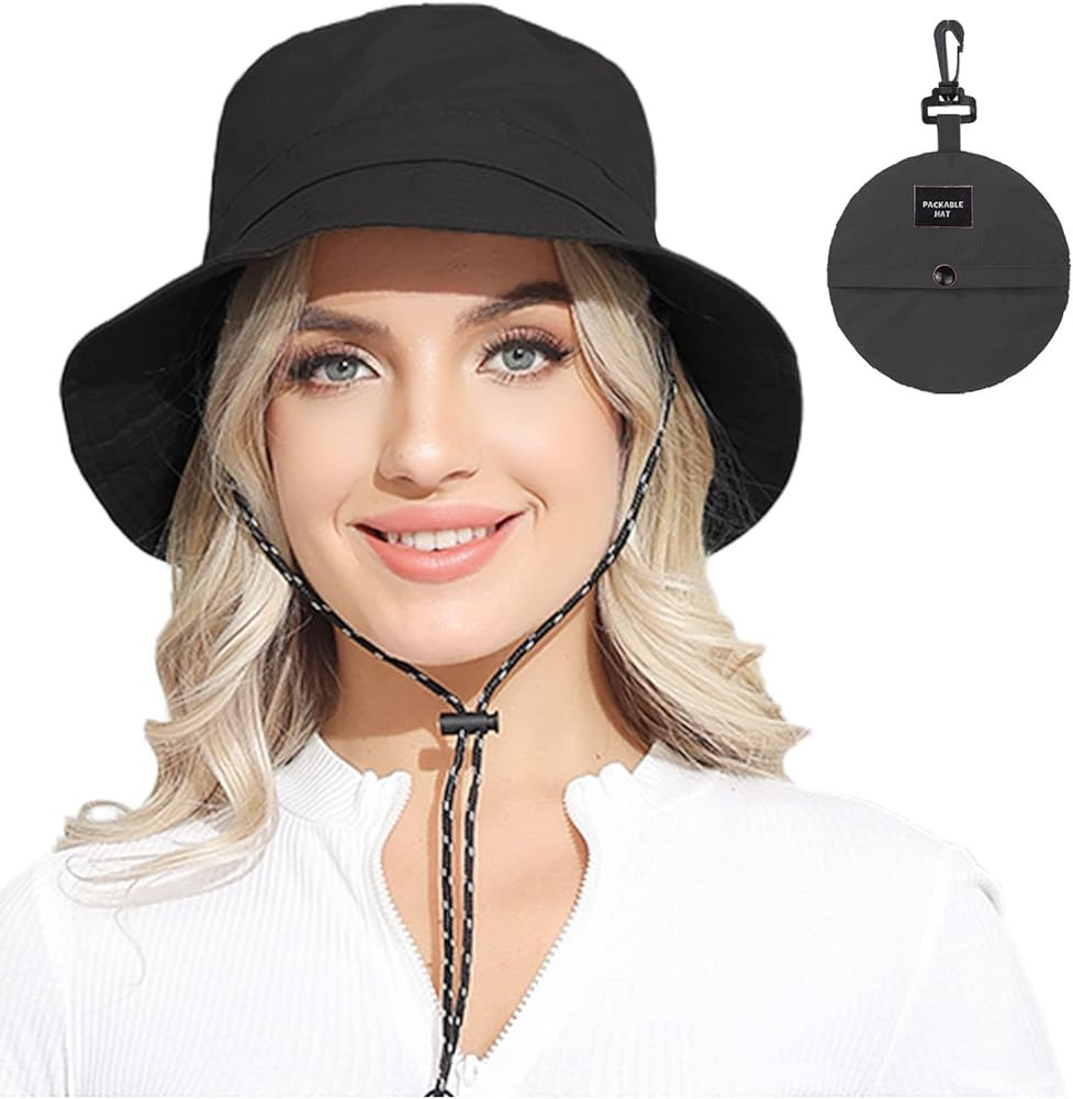 Womens Packable Waterproof Bucket Hat Men UV Protection Sun Hat | Amazon (US)