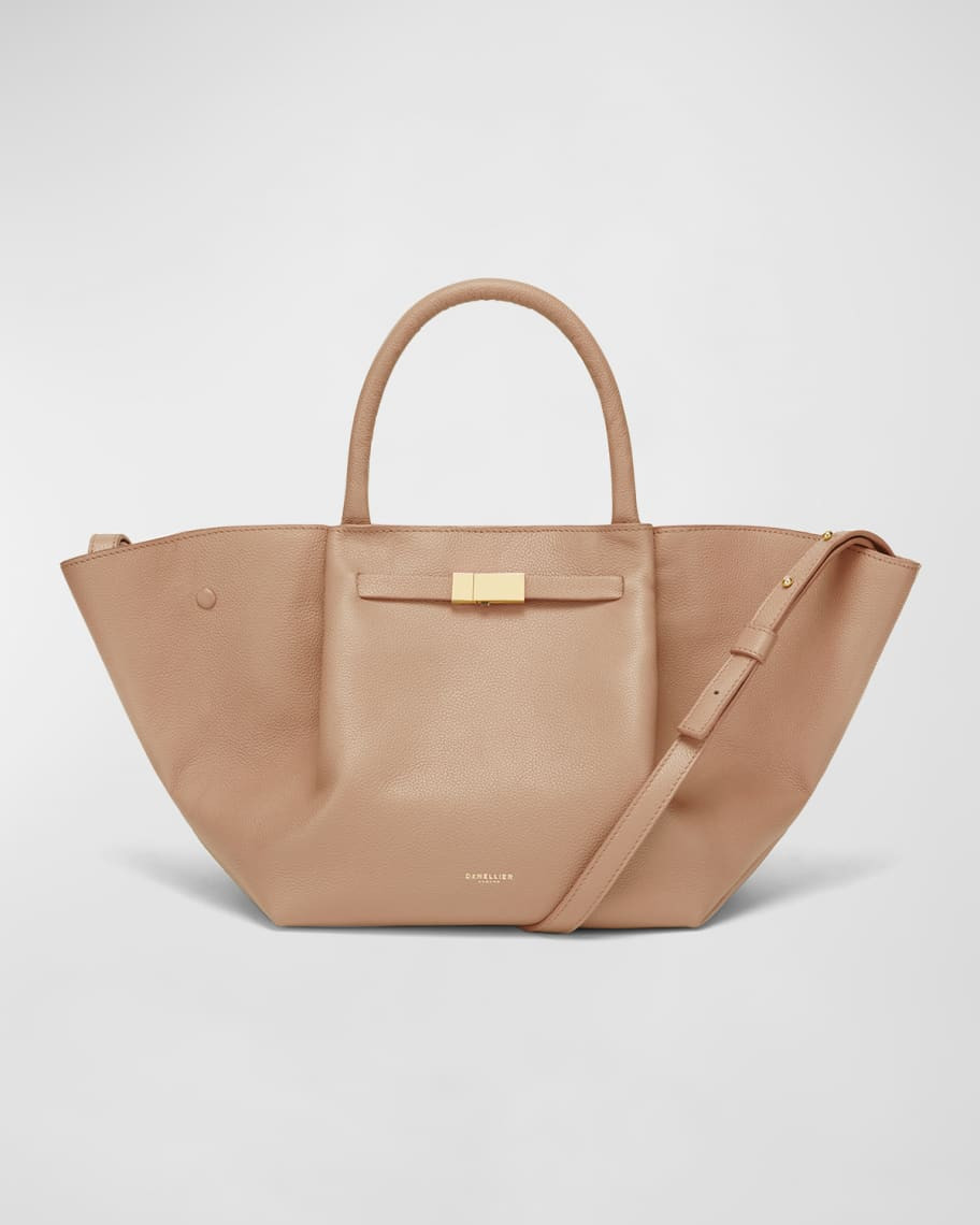 DeMellier Midi New York Buckle Leather Tote Bag | Neiman Marcus