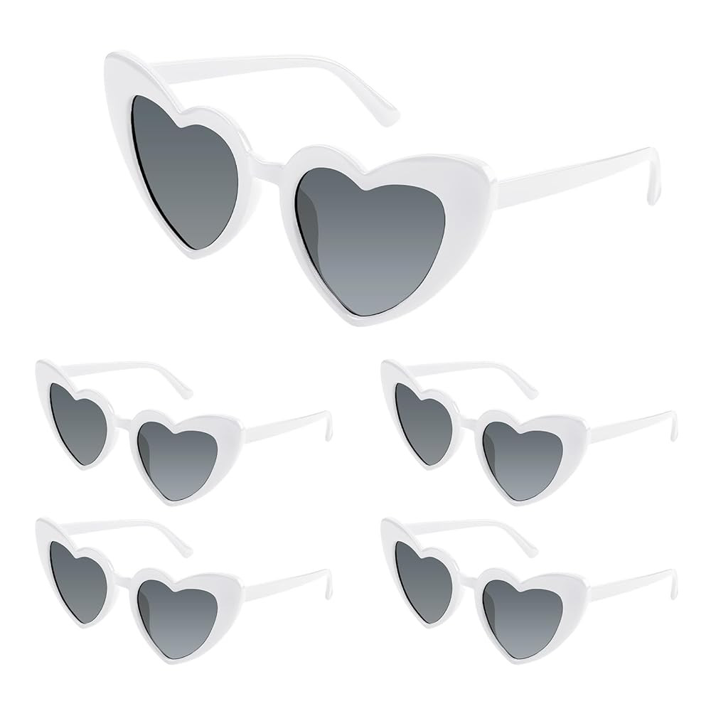 5/10/20 Pack Heart Sunglasses Bachelorette Vintage Heart Shaped Glasses for Wedding Bridesmaid Pa... | Amazon (US)