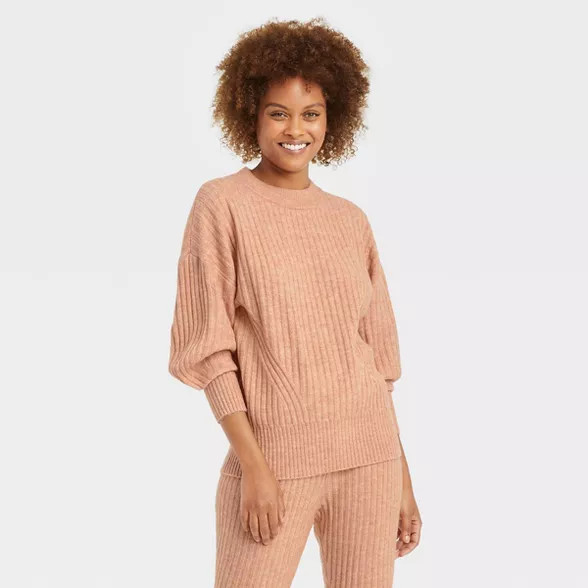 Women's Crewneck Ribbed Pullover Sweater - A New Day™ | Target