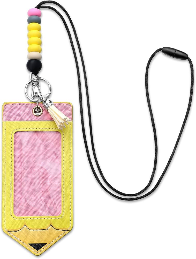 2 Pcs Pencil Teacher Lanyards for ID Badges and Keys Pencil ID Badge Holder with Breakaway Lanyar... | Amazon (US)