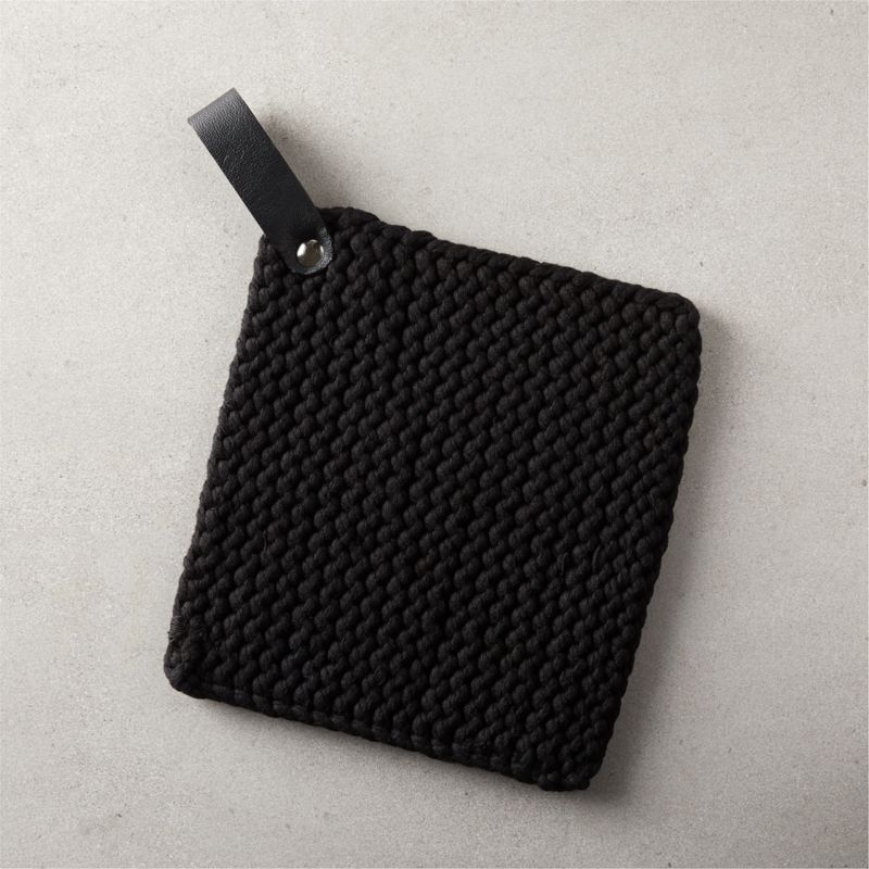 Crochet Black Pot Holder + Reviews | CB2 | CB2