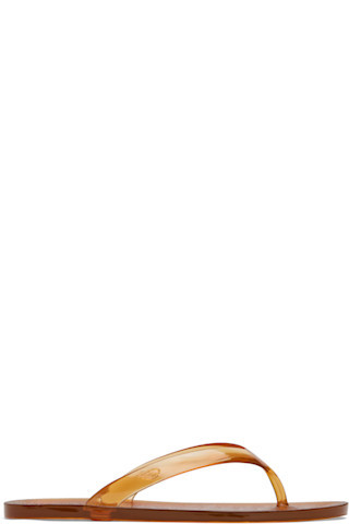 Ancient Greek Sandals - Brown Jelly Flip-Flops | SSENSE