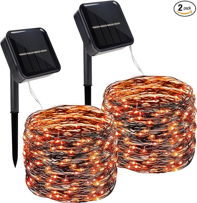 Twinkle Star 2 Pack Outdoor Solar String Lights, 39.4 FT 120 LED Solar Powered Decorative Fairy L... | Amazon (US)