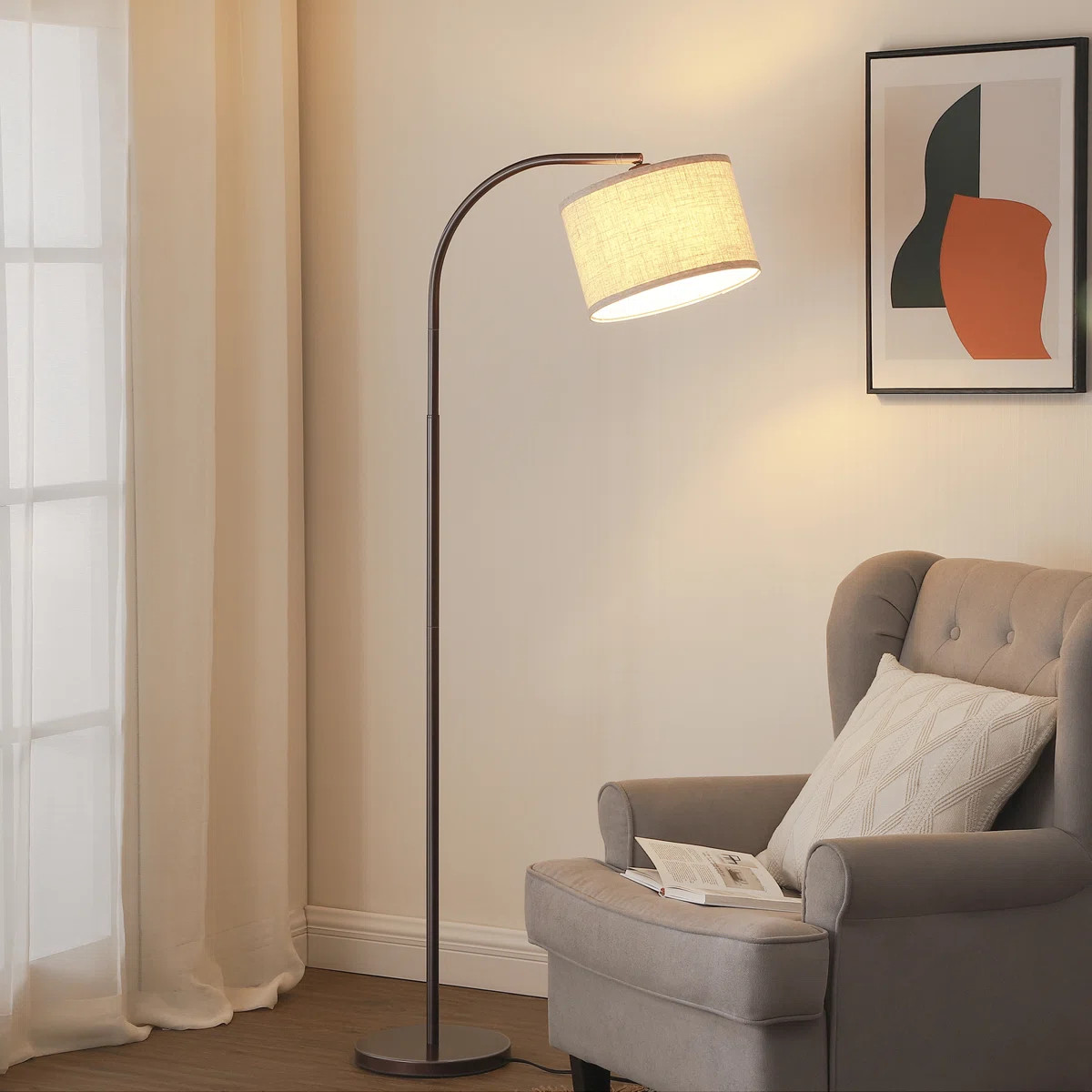 Kjeld 63" Arched Floor Lamp | Wayfair North America