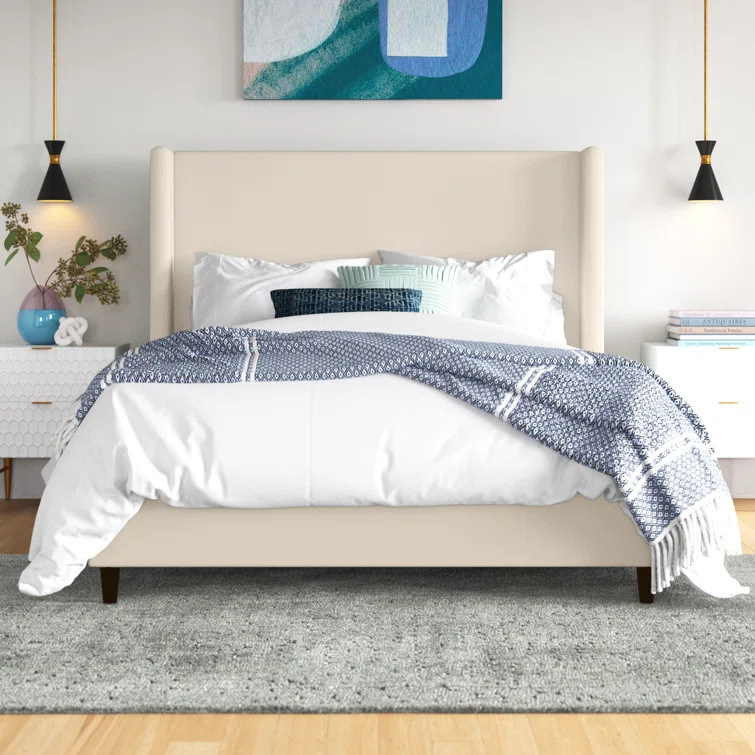 Birzer Queen Upholstered Wingback Bed | Wayfair North America