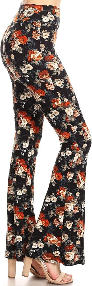 Leggings Depot Women's Ultra Soft Popular Printed Stylish Palazzo Pants BAT3 | Amazon (US)