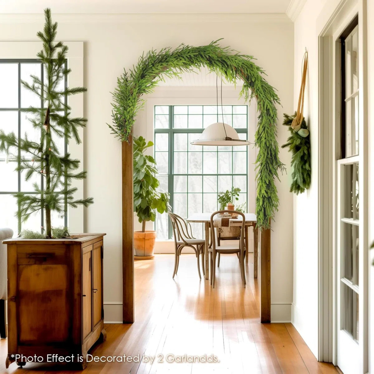 Norfolk Pine Christmas Garland, Winter Greenery Garland For Christmas, Holiday Seasonal Outdoor/I... | Wayfair North America