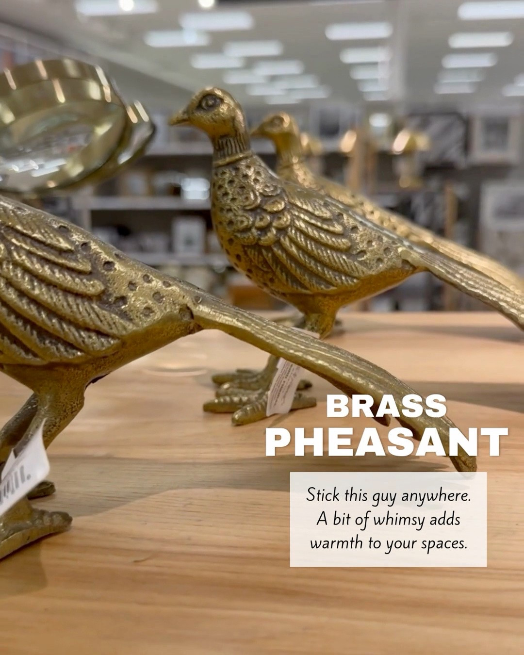 How fun is this brass pheasant for fall?! Stick it anywhere for a bit of whimsy. 

 #LTKSeasonal #LTKHome #LTKSaleAlert