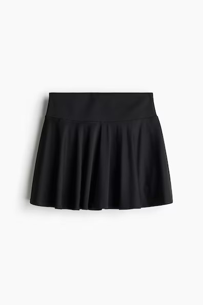 H & M - Tennis Circle Skirt in DryMove - Black | H&M (US + CA)