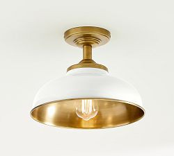 Kitt Metal Round Indoor/Outdoor Flush Mount (12") | Pottery Barn (US)