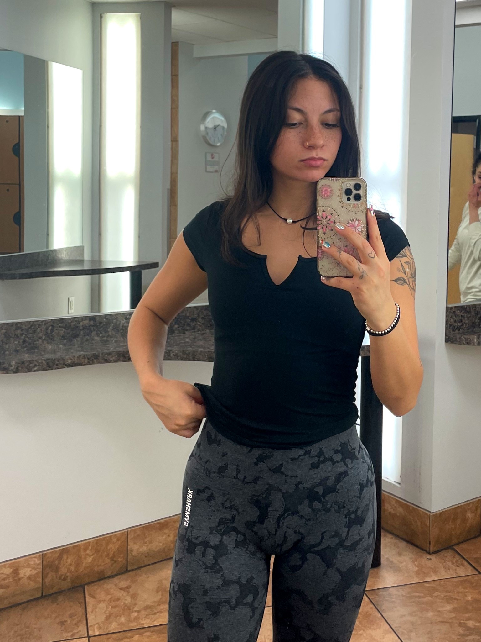This top has been my absolute favorite. SO soft and versatile! Today it was the perfect shirt i needed to move and still be comfortable! Paired with my day one Gymshark camo leggings. 

#LTKActive #LTKFindsUnder50 #LTKSaleAlert